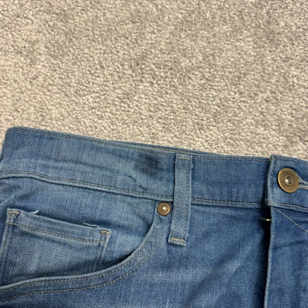 Paige Federal Hammonds Straight Slim Denim Jeans Men 34 Blue Medium Wash Stretch
